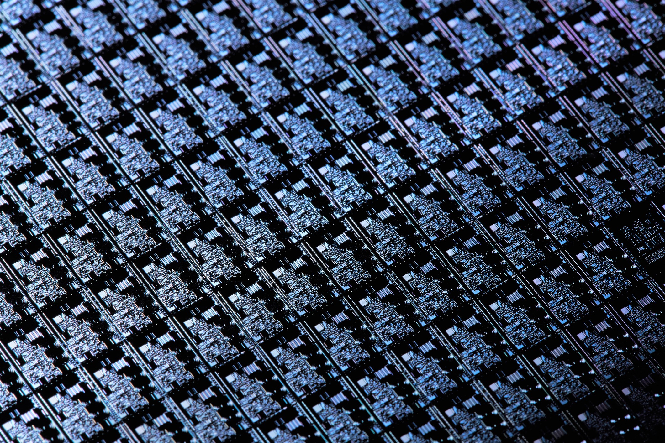 Silicon wafers Macro of Silicon wafers